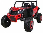 Buggy elétrico para Crianças 24V 4x4 2 Lugares UTV-MX Rodas de EVA, Assento de couro Vermelho