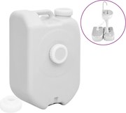 vidaXL Tanque de água portátil com adaptador 24 L cinzento