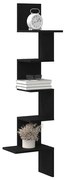 vidaXL Estante de canto p/ parede 32x32x127,5 cm contraplacado preto