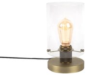 Candeeiro de mesa escandinavo bronze com vidro - Dome Moderno