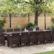 vidaXL Conjunto de Jantar de Jardim 15 pcs Castanho Para 14 Pessoas