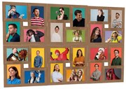 vidaXL Moldura para 24 (13x18 cm) fotografias MDF castanho-claro