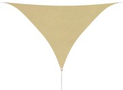 vidaXL Guarda-sol tecido Oxford triangular 5x5x5 m bege