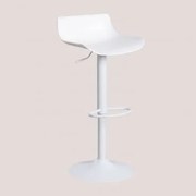 Pacote De 2 Bancos Altos Ajustáveis Arjenn Branco - Sklum