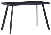vidaXL Mesa de jantar 120x60x75 cm vidro temperado preto