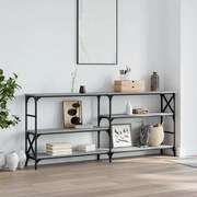 vidaXL Mesa consola 180x29x76,5 cm derivados madeira cinzento sonoma
