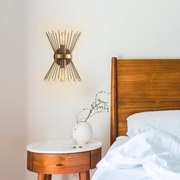 Candeeiro de Parede Kirpi – Dourado – 23 x 16 cm