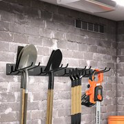 Organizador de ferramentas de jardim Estante metálica de trabalho com 8 ganchos 91 cm Montagem na parede Carga do dispositivo 150 kg