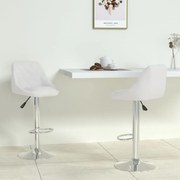 vidaXL Bancos de bar 2 pcs couro artificial branco