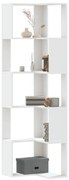 vidaXL Estante canto 5 prateleiras 50x50x179 cm deriv. madeira branco