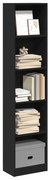 vidaXL Estante 40x24x176 cm derivados de madeira preto