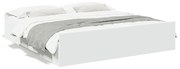 vidaXL Estrutura de cama c/ gavetas 200x200cm derivados madeira branco