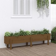 vidaXL Canteiro elevado jardim 160x30x38 cm pinho maciço castanho-mel