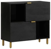 vidaXL Aparador 80x33x75 cm derivados de madeira preto