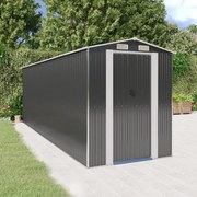 vidaXL Abrigo de jardim 192x606x223 cm aço galvanizado antracite