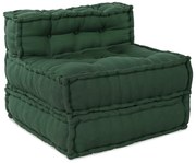 vidaXL Pufe modular 70x70x54 cm tecido verde