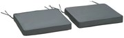 Outsunny Conjunto de 2 Almofadas de Cadeira de Jardim Externa Assento Removíveis Enchimento 5 cm Poliéster 45x45 cm Cinza Escuro | Aosom Portugal