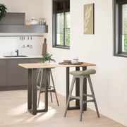 Pés de mesa de bar em forma de T, 2 peças, preto, 40x35x(90-91) cm, aç