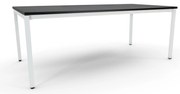 Mesa de Reunião 2400x1200mm - Alfa Branco/Preto