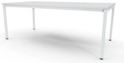 Mesa de Reunião 2400x1200mm - Alfa Branco / Branco