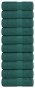 vidaXL Toalhas de rosto 10 unidades FROGN Verde 30x30 cm 100% algodão