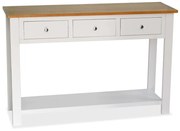 vidaXL Mesa consola 118x35x77 cm madeira carvalho maciça