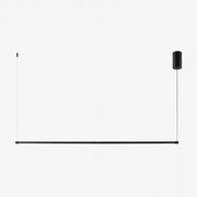 Lâmpada De Teto Suspensa Linear Led 120 Cm Em Metal Bergene Preto - Sklum