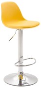 Banco alto Kiel em couro sintético 39 x 82-104 x 43 cm Amarelo