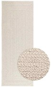 vidaXL Tapete ZIZUR creme 80x200cm aspeto de juta interior e exterior