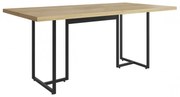 Mesa Cozinha e Sala de Jantar  Mesa PRIME 40, metal preto, tampo MDP cor natural, 80 x 90 cms