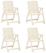 Cadeiras de jardim 4 pcs plástico branco