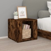 vidaXL Mesa de cabeceira 41x40x36 cm derivados madeira carvalho fumado