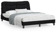 vidaXL Estrutura de cama sem colchão Hvar 120x200 cm tecido preto