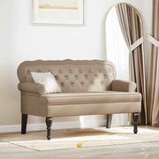 vidaXL Banco Chesterfield Cappuccino 119,5 x 64,5 x 75 cm