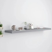 vidaXL Prateleira de parede suspensa 120x23,5x3,8 cm MDF cinzento