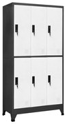 vidaXL Cacifo aço 90x45x180 cm antracite e branco