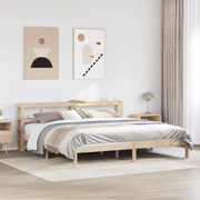 vidaXL Cama sem colchão 200x200 cm madeira de pinho maciça