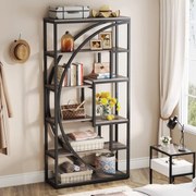 Tribesigns Bucher Shelf Industrial 5 prateleira de livro acidental com 8 piso de prateleira aberta
