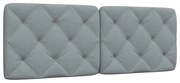 vidaXL Almofadão de cabeceira 140 cm tecido cinzento-claro