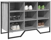 vidaXL Sapateira 90x38x61,5 cm derivados de madeira cinzento sonoma