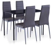 Conjunto de jantar 5 pcs cinzento