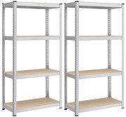 Conjunto de estantes de aço com prateleiras de MDF. | SONGMICS | 80 x 40 x 160 cm | GLR048E01.