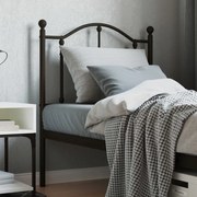 vidaXL Cabeceira de cama 75 cm metal preto