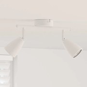 vidaXL Foco de teto com holofotes Branco 25.5 x 8 x 16 cm Metal