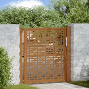 vidaXL Portão de jardim 105x105 cm design cruzado de aço resistente