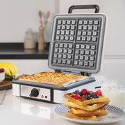 Máquina de waffles Fun Gofrestone 4Inox de 1200 W e em aço inoxidável
