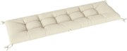 Outsunny Almofada para paletes removível Almofada de assento com tiras de fixação Acolchoamento para paletes para a maioria das espreguiçadeiras 198x65x13cm Bege | Aosom Portugal