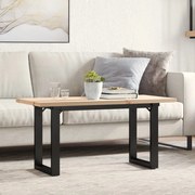 vidaXL Mesa de centro estrutura em O 100x50x45,5cm pinho/aço