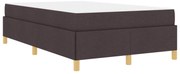 vidaXL Estrutura da Cama com colchão Marrom Escuro 120 x 200 cm tecido