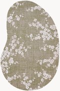 Tapete lavável em jacquard para interior e exterior de forma orgânica Sakura